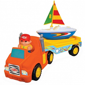 Развивающая игрушка "Трейлер с яхтой" (KiddieLand, KID 047928veg)